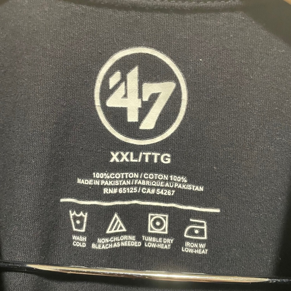 '47 Brand Mens Seattle Mariners Pride T-Shirt XXL Black Cotton MLB Graphic Tee - Picture 2 of 6
